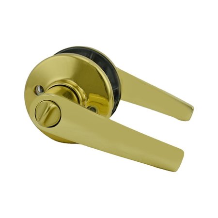 KWIKSET Delta Lever Entry Door Lock SmartKey with New Chassis and 6AL Latch, RCS Strike Bright Brass Finish 405DL-3S